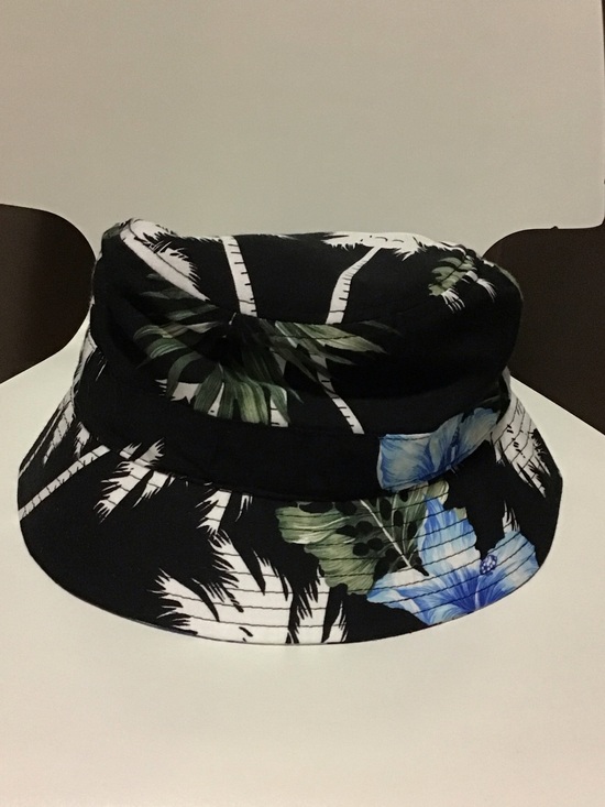 ETHOS Accessories - KBETHOS Floral Print Bucket Hat - Black with Blue & Green